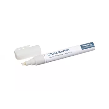 EUROPEL Kriidimarker 6 mm, valge, ümar/kiilotsik, blisterpakend (1 tk) 356505