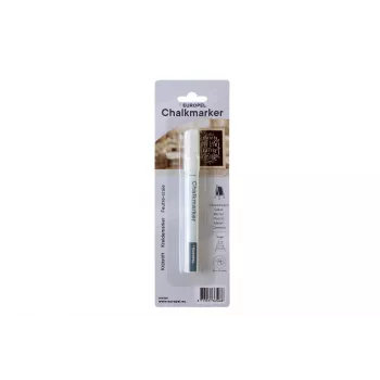 EUROPEL Kriidimarker 3 mm, valge, ümar või kiilotsik, blisterpakend (1 tk) 356508