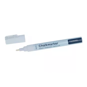 EUROPEL Kriidimarker 3 mm, valge, ümar või kiilotsik, blisterpakend (1 tk) 356508