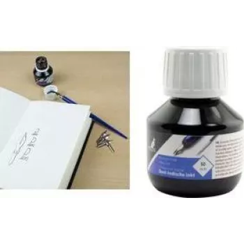 KANGARO K-7950 must joonistustint, 50 ml klaaspudel, kvaliteetne pigmendipõhine tint kunsti, tehnilise joonistamise ja kalligraafia jaoks
