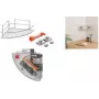 Metaltex Reflex LUXY & VacuumFix nurgariiul, hõbedane, 1 tasand, puurimisvaba kinnitus 403330000