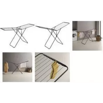 Metaltex Horizon ONYX tiibadega kuivatusrest, 20 m kuivatuspinda, must epoksükaetud teras, kokkupandav, reguleeritavad topeltvõred 407940000
