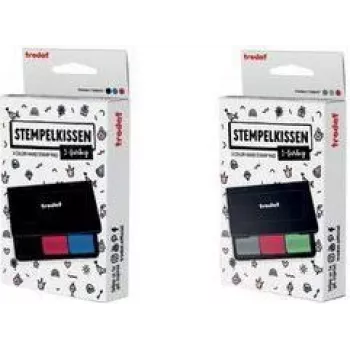 Trodat 9051 mitmevärviline templipadi, 3 värvi must/punane/sinine, 90 x 50 mm, dokumentidele vastupidav tint 204097