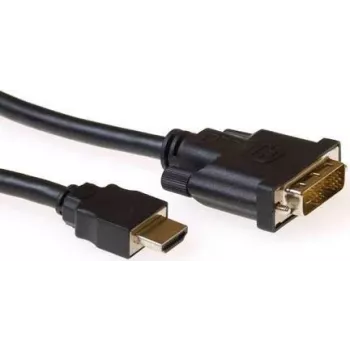 ACT AK3739 HDMI A isane DVI-D isasele üherealisele konversioonikaabel 1 m must