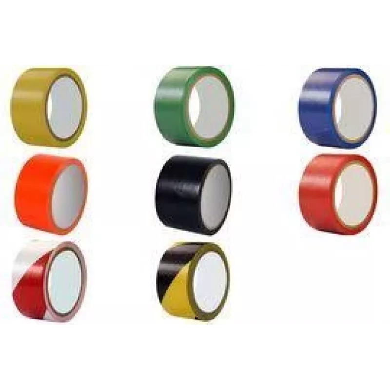 RILLPRINT T61900 põrandamärgistusteip, 50 mm x 33 m, kollane/must triibuline, PVC, suurepärane nakkuvus