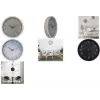 NEXTIME NXT ECO kvartsseinakell 300 mm must sihverplaat hall korpus valged numbrid 7373ZW