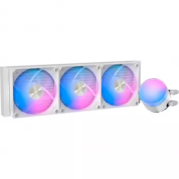 Ocypus Delta L36 ARGB V2 White AIO vedelikjahuti CPU-le, 360mm radiaator, 3x120mm ARGB ventilaatorid, Intel & AMD