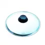 PYREX Classic klaasist kaas 26 cm, borosilikaatklaas, must käepide, ahju- ja nõudepesumasinakindel