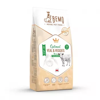 BEMO Optimal Vasikaliha ja Köögiviljad Medium/Large - Kuiv koeratoit - 15kg