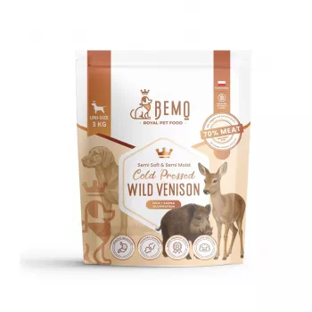 BEMO külmpressitud metsiku hirveliha kuiv koeratoit - 3kg