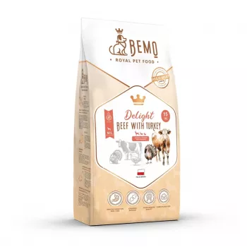 BEMO Delight veiseliha kalkuniga kuiv koeratoit 15kg