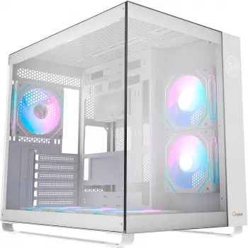 Ocypus Iota C70 ARGB Valge Panorama Klaasiga Mid-Tower Kere