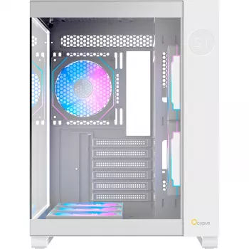 Ocypus Iota C70 ARGB Valge Panorama Klaasiga Mid-Tower Kere