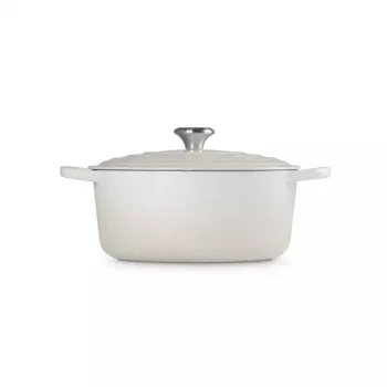 LE CREUSET ümmargune emailitud malmist malmpott 34cm 12L kreemjas