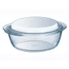 Pyrex Essentials 3L ümmargune klaasanum kaanega, borosilikaatklaas, Ø22cm