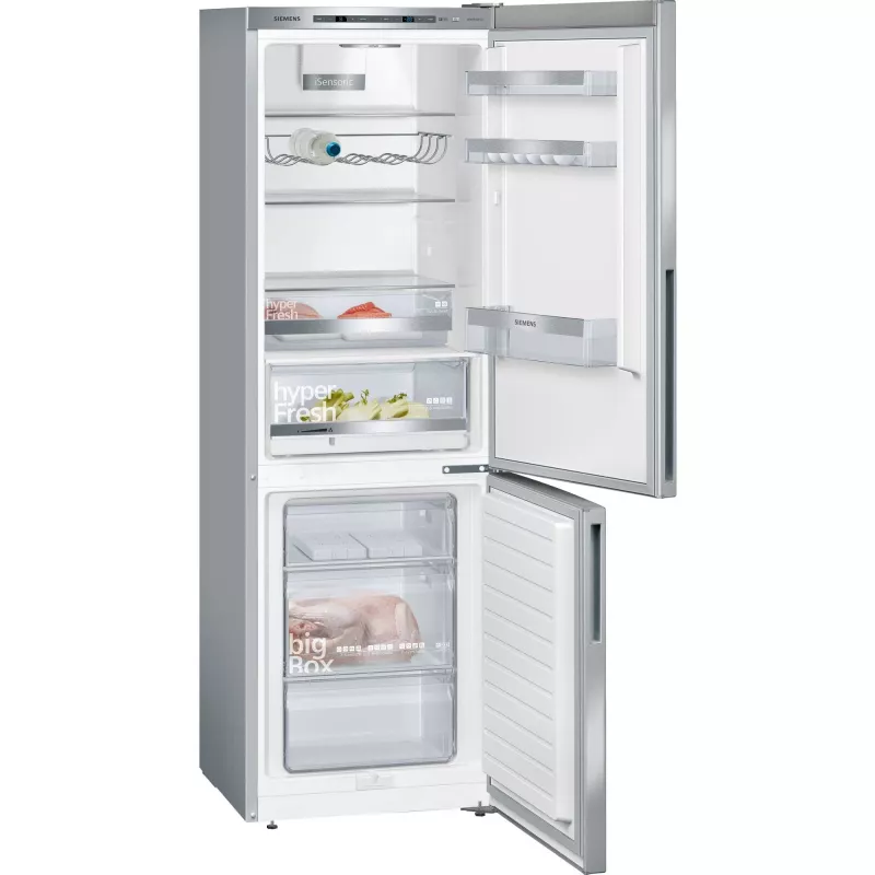 Siemens KG36EALCA iQ500 eraldiseisev külmik-külmutuskapp, 186 cm, C, roostevaba terase välimus