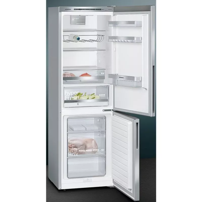 Siemens KG36EALCA iQ500 eraldiseisev külmik-külmutuskapp, 186 cm, C, roostevaba terase välimus