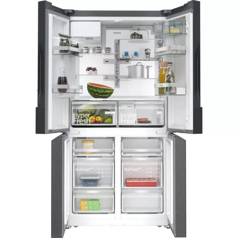 Siemens KF96DPXEA iQ700 French Door Side-by-Side külmik-sügavkülmik vee- ja jäämasinaga, 183 cm, energiaklass E, roostevaba teras