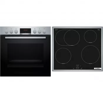 Bosch HND415LS62 sisseehitatud ahi ja keraamiline pliit, 71L, 7 funktsiooni, roostevaba teras