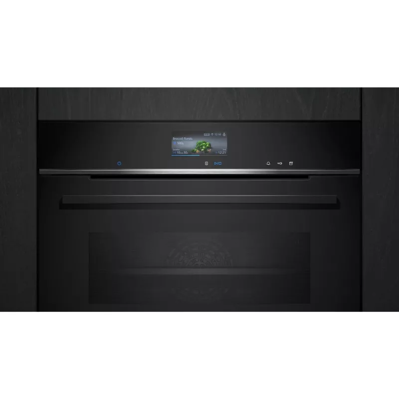 Siemens CS736G1B1 iQ700 sisseehitatud kompaktne ahi aurufunktsiooniga, 47 L, TFT puuteekraan, Home Connect, must