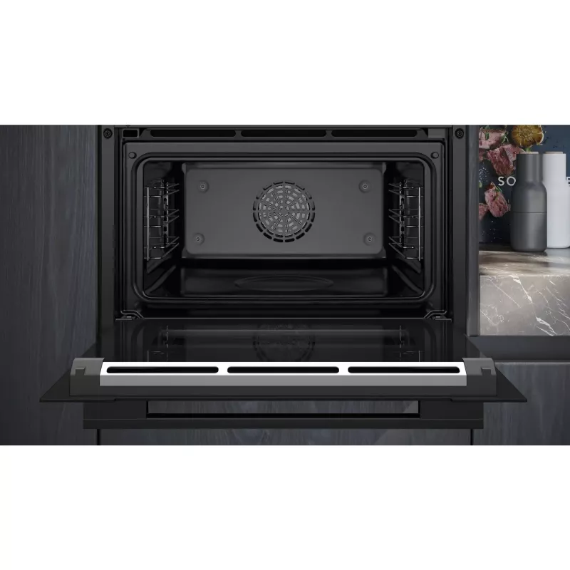 Siemens CS736G1B1 iQ700 sisseehitatud kompaktne ahi aurufunktsiooniga, 47 L, TFT puuteekraan, Home Connect, must