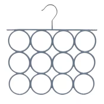 SAUBER PVC-kattega metallist riidepuu sallidele hall