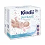 Kindii Pure & Soft beebi mähkimisalused 60x60 cm, 10 pakk, veekindlad ühekordsed aluslapid, valge