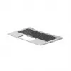 HP ProBook 450/455 G6 G7 ülemise kaane komplekt koos taustvalgustusega klaviatuuri, puuteplaadi ja käetoe - Natural Silver