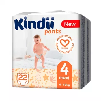 Kindii Maxi suurus 4 ühekordsed mähkmed (9-15 kg) 22 tk