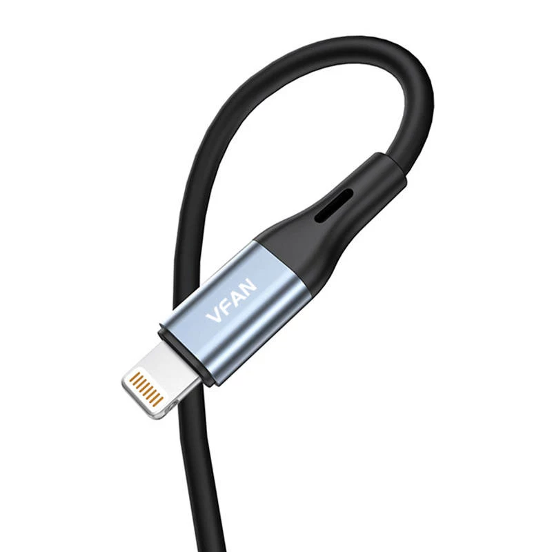 VIPFAN L05 Lightning to 3.5mm AUX helikaabel, 1m, hall