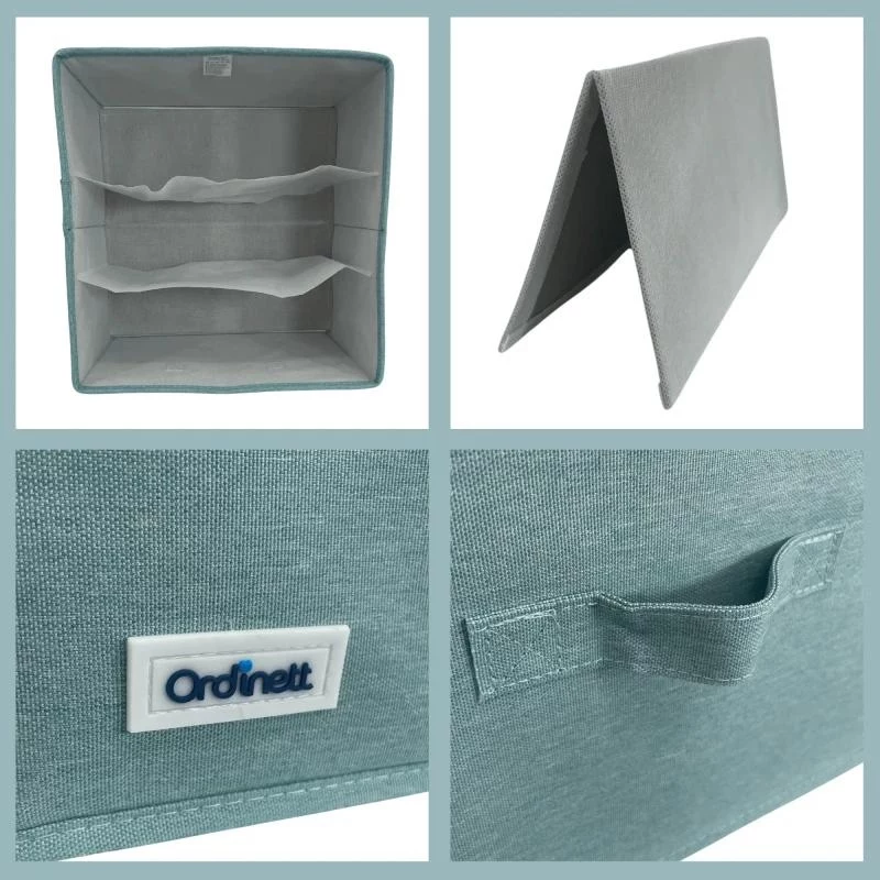 ORDINETT Box Cube 29x29x18,5 cm mündi värvusega hoiukarp kaanega