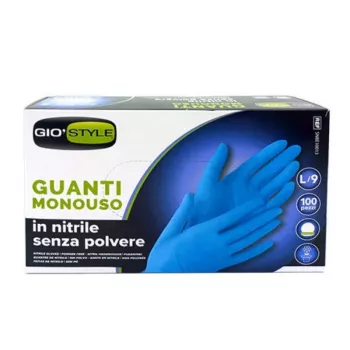 GIOSTYLE nitriilist ühekordsed kindad, puudrita, sinised, suurus L, 100 tk