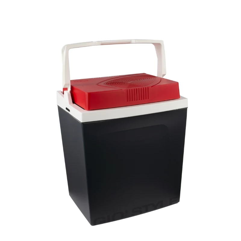 GIOSTYLE Brio 26 elektriline külmakast 12/230V 26L tumehall punaste/sinistete aktsentidega