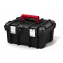 KETER DIY tööriistakast Power Tool Box 16, 41,9 x 32,7 x 20,5 cm, must punaste aktsentidega, virnastatav, metallist lukud, eemaldatav salv