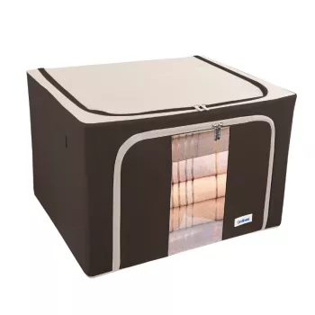 ORDINETT Kangast kast L 50x40x32 cm Assorditud – Kokkupandav hoiukast kaane ja käepidemetega, 64 L