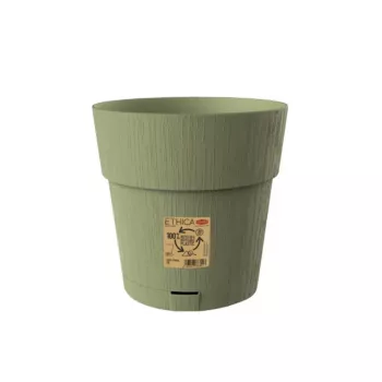 STEFANPLAST Ethica lillepott koos alusega, Ø25 cm, kõrgus 25 cm, roheline