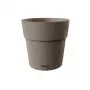 STEFANPLAST Ethica lillepott koos alusega, 25x25 cm, pruun, 8,5 L, taaskasutatud plast