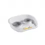 STEFANPLAST Dinner lemmiklooma toidukausside komplekt, 2 kaussi (0,25 L + 0,35 L), hall, 46 x 35 x 11 cm