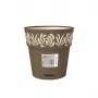 STEFANPLAST Gaia ümmargune lillepott koos alusega, pruun, Ø25 x 25 cm