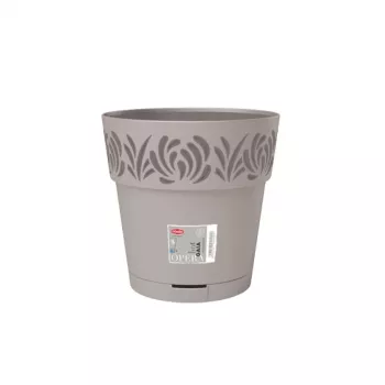 STEFANPLAST Gaia lillepott koos alusega Ø25x25 cm helehall