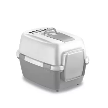 STEFANPLAST WivaCat suletud kassitualett 55x40x40 cm valge/hall