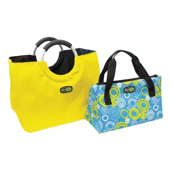 GIOSTYLE Termokotikomplekt Bag In The City Assorted, sinine-kollane/kollane-sinine (2 kotti, 20L + 10L, lekkekindel PEVA-vooder, suure tihedusega vahtisolatsioon, tõmblukk, reguleeritav õlarihm, kaks sanga)