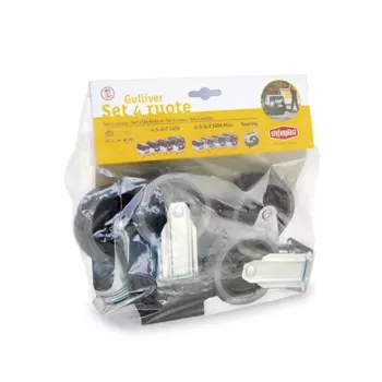 STEFANPLAST rattakomplekt 4 tk. transpordipuurile Gulliver 4-5-6-7 must