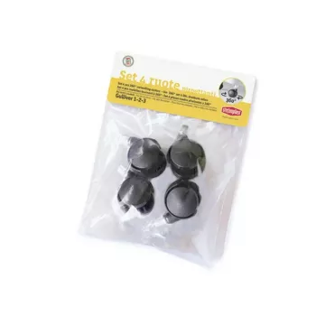 STEFANPLAST 4 pöörlevat ratast Gulliver 1/2/3 lemmikloomakanduritele - must