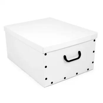ORDINETT pappkast 49x39x25cm suur kast ühevärviline valik valge/must/tumesinine/helehall