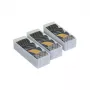 ORDINETT Top Class korraldussüsteemi komplekt, 3-osaline, väike, läbipaistev plastist lauasahtli hoiustamiseks, 30,5x10x7,5cm