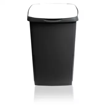 GIOSTYLE Eco Solution 45L pedaaliga prügikast tumehall/valge 37x36x53,5cm