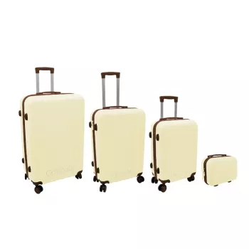 ORDINETT kohvrikomplekt 4-osaline 98L + 60L + 43L + 15L valge