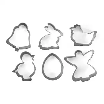 GUARDINI lihavõtte küpsis- ja piparkoogivormide komplekt 6 tk 5-6x2cm