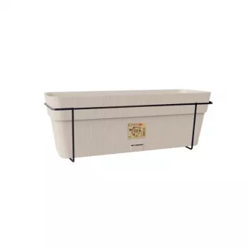 STEFANPLAST rõdukomplekt automaatse kastmissüsteemi ja metalltoega 50x18x17 cm valge